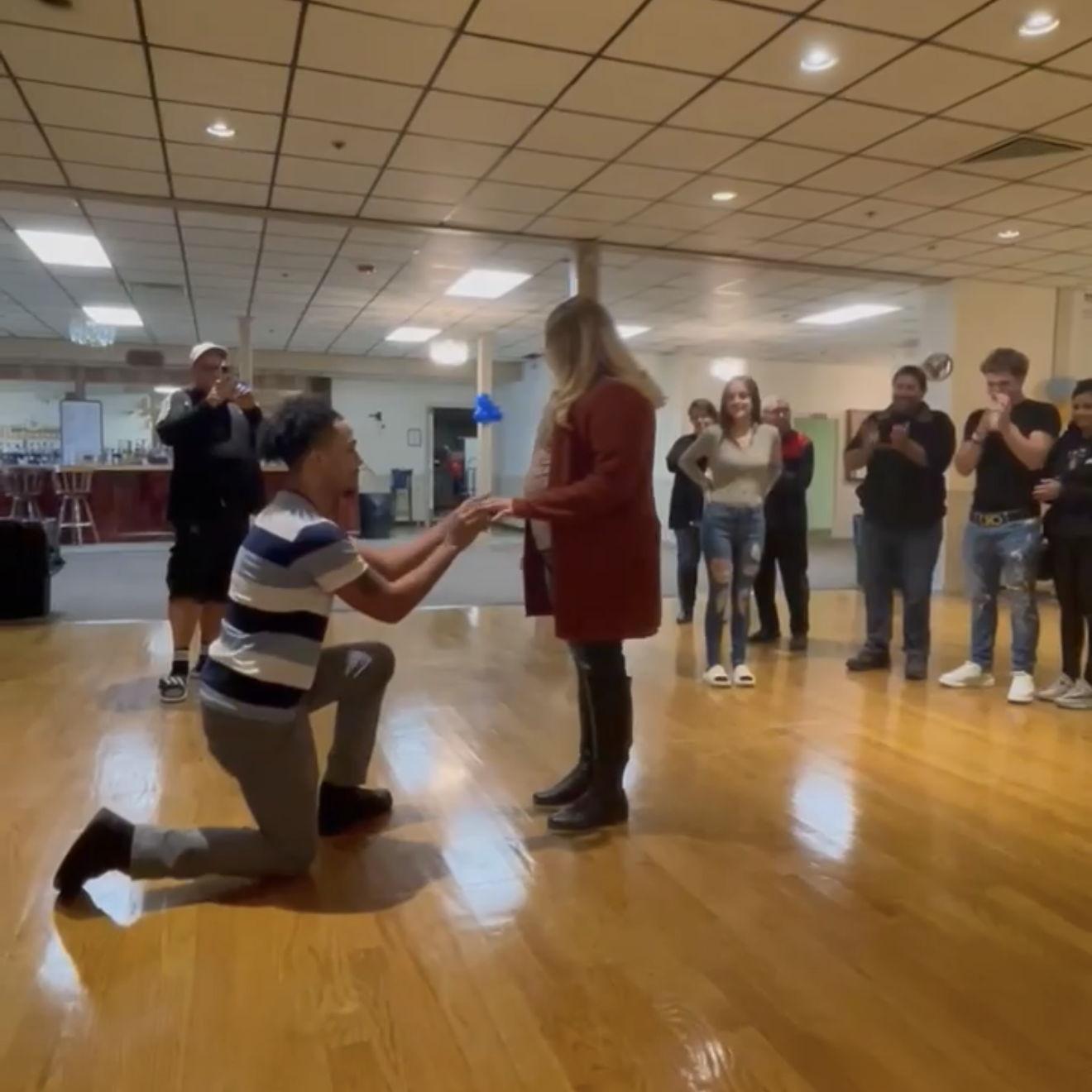 Michael proposed at our baby shower for August <3