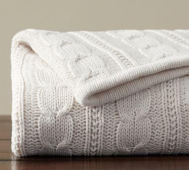 Cozy Cable Knit Throw