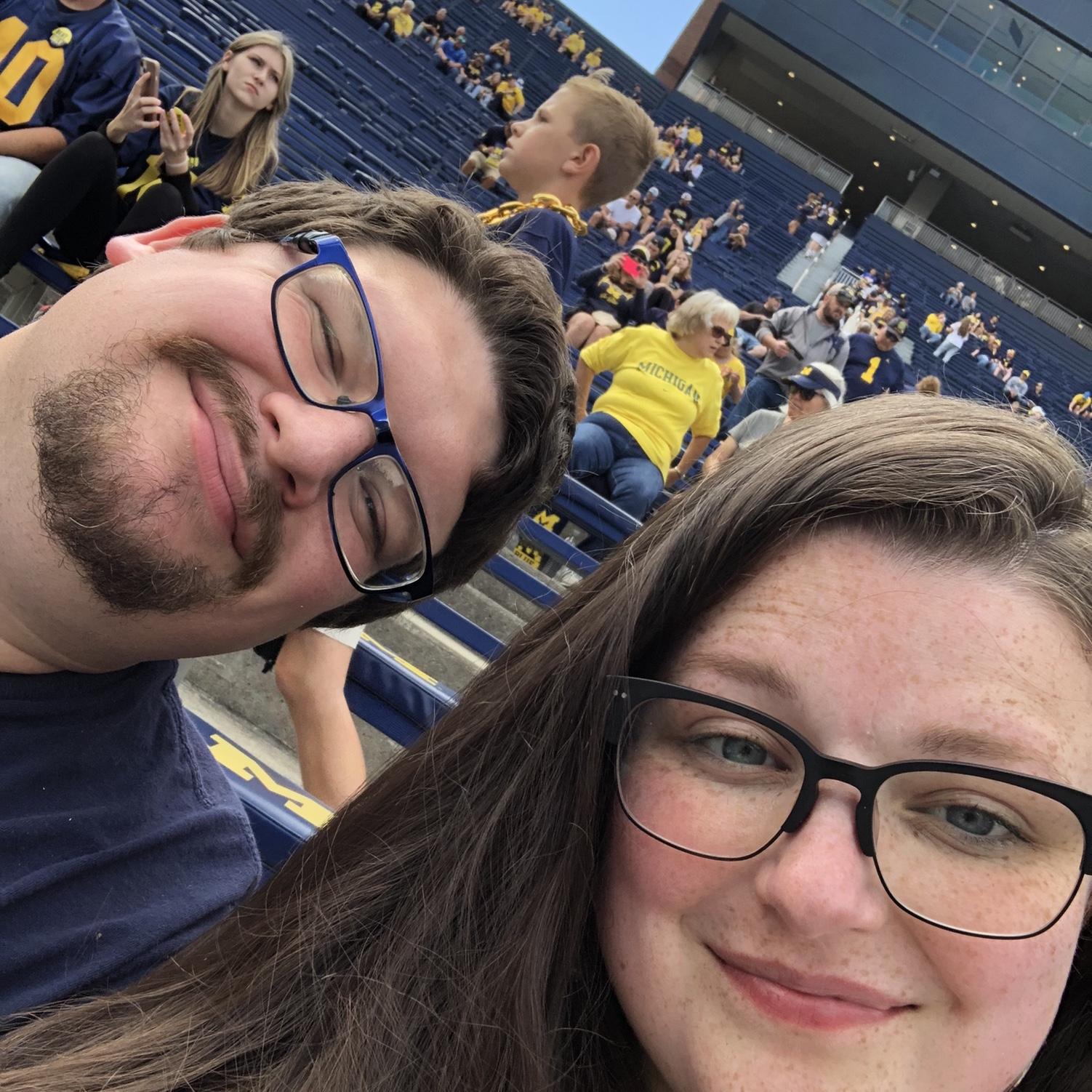 At a Michigan college football game!