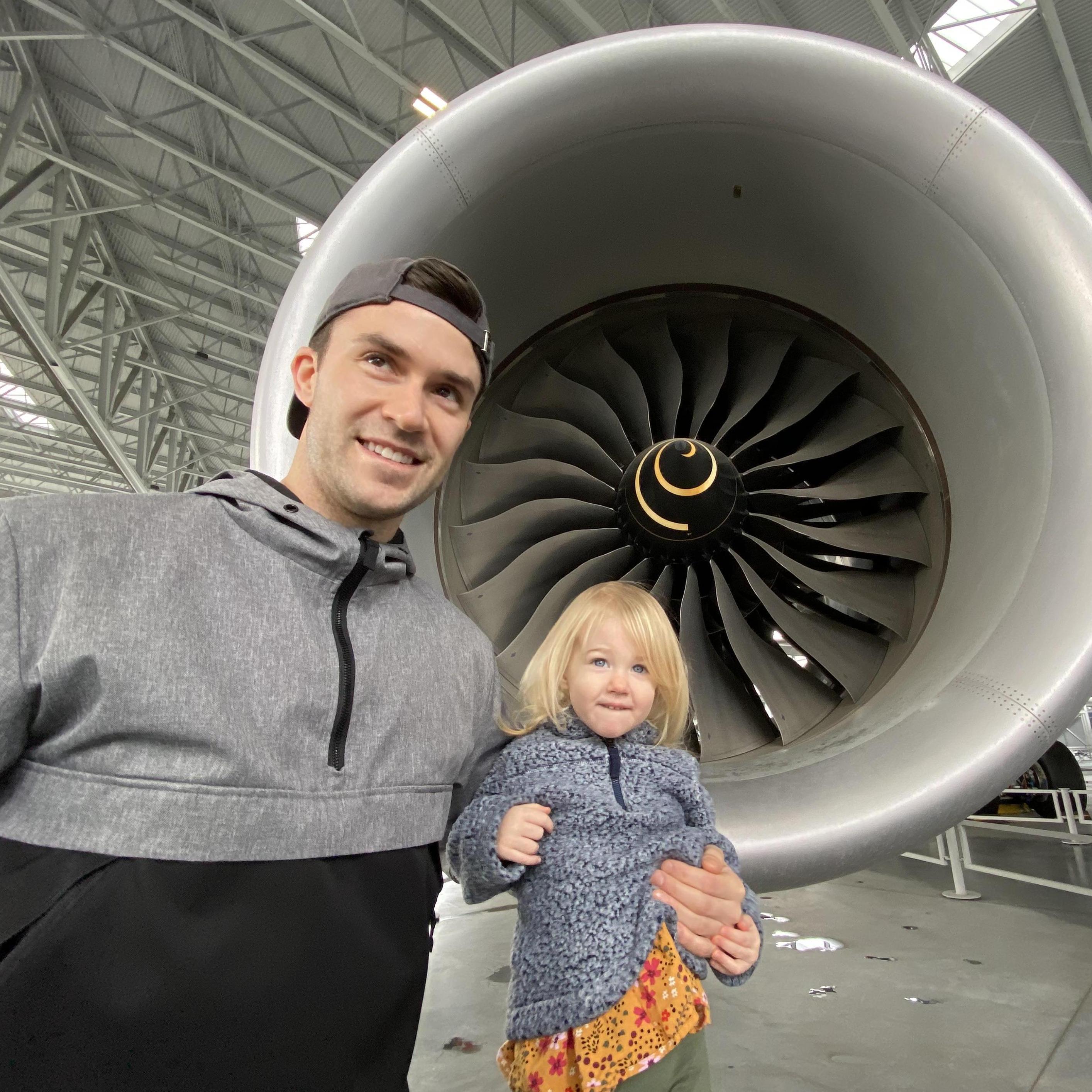 Taking Chloe to the Museum of Flight, Seattle, Washington.