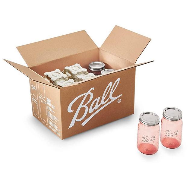 Ball Rose Vintage Regular Mouth Canning Jars, 6 Pack
