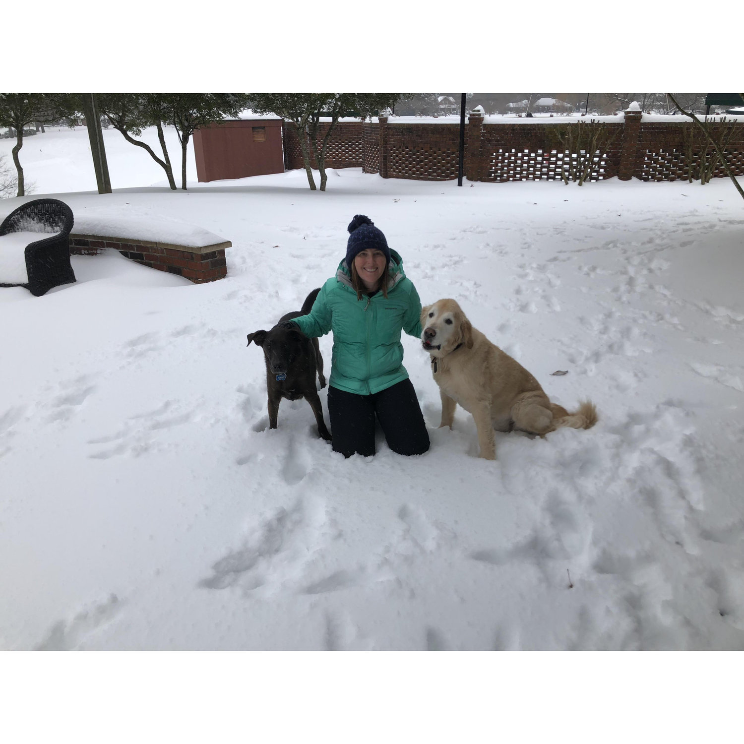 Hickory snow day with Boone and Addie