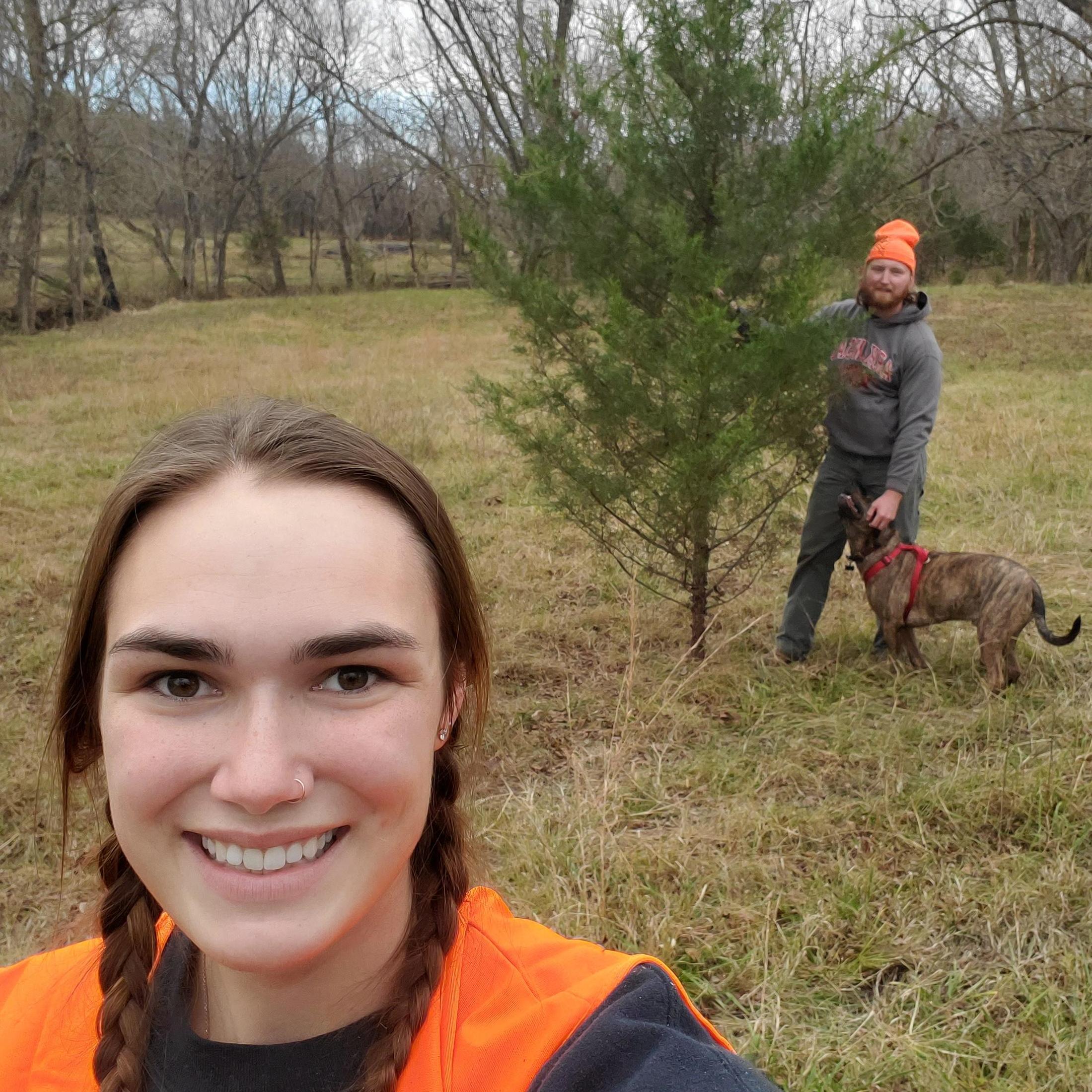 Cut down our first Christmas tree from the woods in Oklahoma! December 2020
