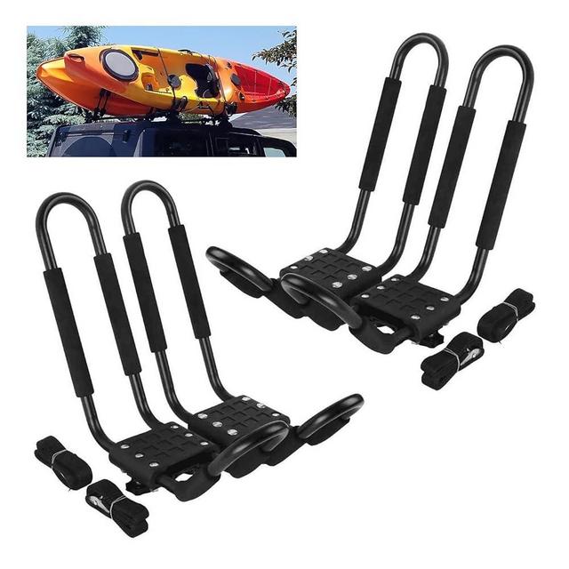 XMT-MOTO J-Bar 2 Pairs Universal Kayak Canoe Top Mount Carrier Roof Rack Boat SUV Van Car