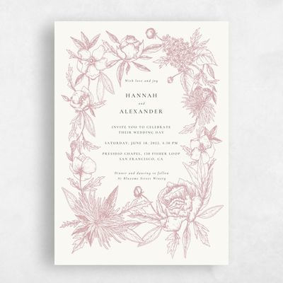 Pink Wedding Invitation - Kianna