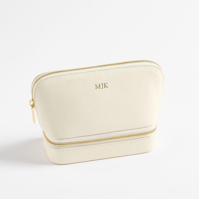 Avalon Leather Travel Case, Small, Cream