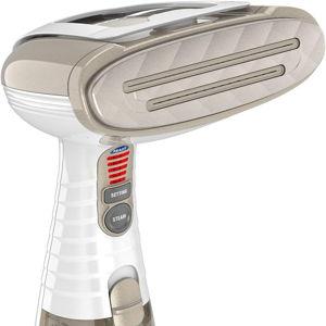 Conair Handheld Garment Steamer for Clothes, Turbo ExtremeSteam 1875W, Portable Handheld Design, Strong Penetrating Steam, White / Champagne