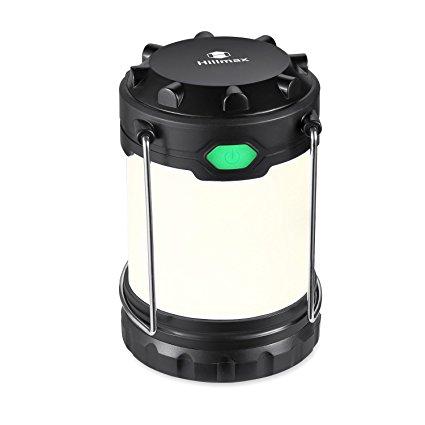 Hillmax Camping Lantern with 3 LED Modes White Light,Warm Light and Mixture Portable Outdoor Light Operated by AAA or AA Batteries for Camping, Fishing and Emergency (Battery Included)