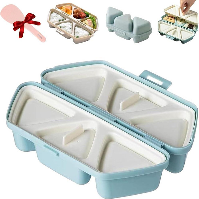 6 in 1 Onigiri Mold Triangle Onigiri Mold Once Quickly Make 6pcs Rice Balls Multifunctional Onigiri Maker for Sushi Musubi