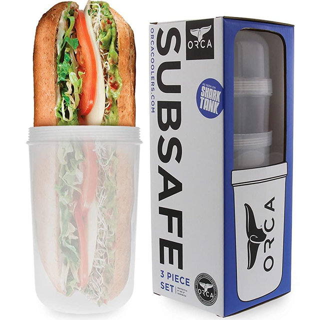 SubSafe Sub Sandwich Container – This Reusable Sandwich Container Keeps Your Sub Safe, Not Soggy – Ideal Boating Accessories and Cooler Accessories – As Seen On Shark Tank, Makes a Great Gift