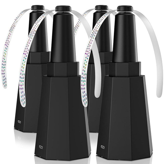 4-Pack Rechargeable Fly Fans for Tables Up to 10-Hour Working Time, Indoor Outdoor Mute Food Fans to Keep Flies Away, Retractable Table Fans with Hook for Home Restaurant Party Picnic Patio, Black