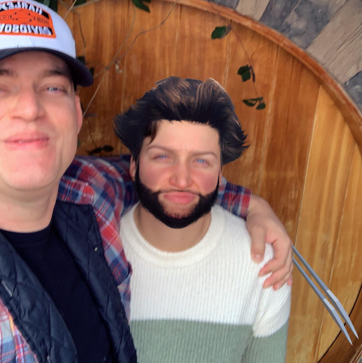 His favorite picture of us.