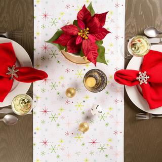 Christmas Star Print Table Runner