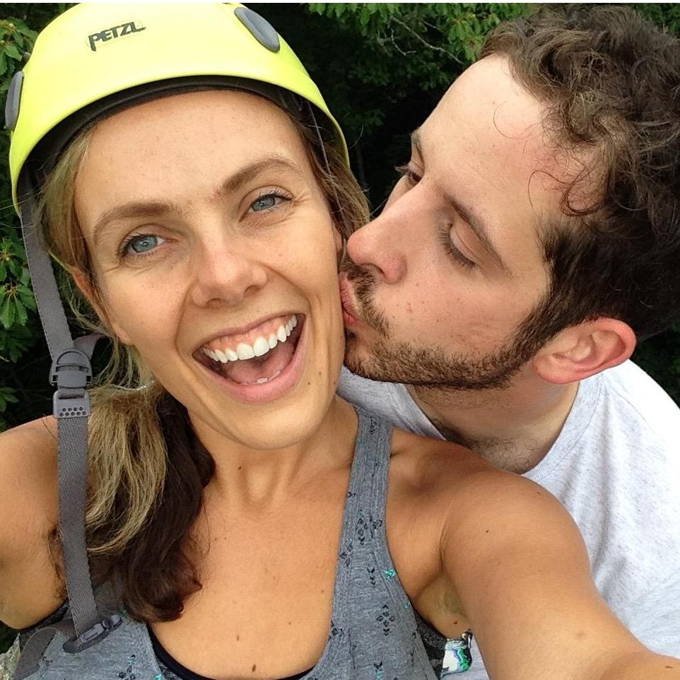 We started dating in spring 2016 and quickly realized we both loved the outdoors! We rock climbed and explored caves a lot in our first few months together!