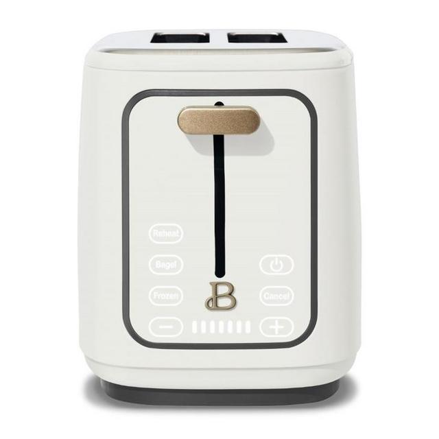 Beautiful 2 Slice Touchscreen Toaster, White Icing by Drew Barrymore