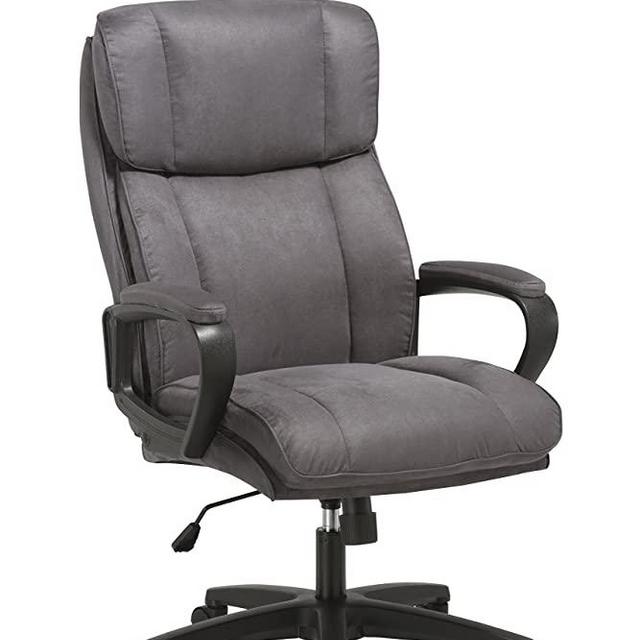 OFM Essentials Collection Plush High-Back Microfiber Office Chair, in Gray (ESS-3081-GRY)