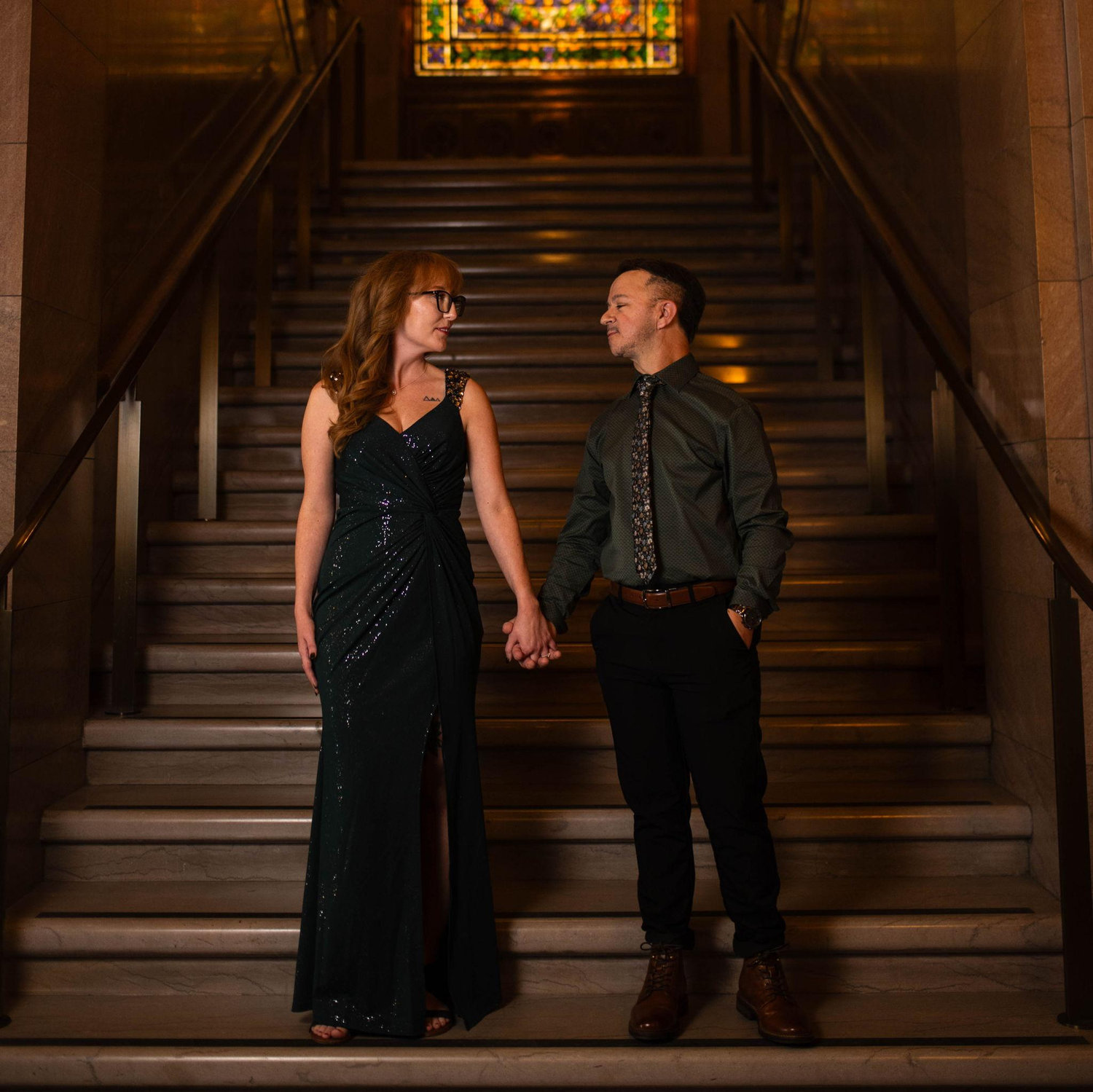 We chose the St Louis Public Library for our Engagement Photos!