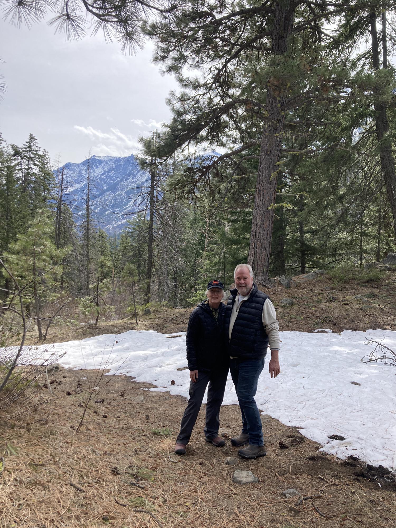 Conrad’s parents Teri and Randy hiking in Washington