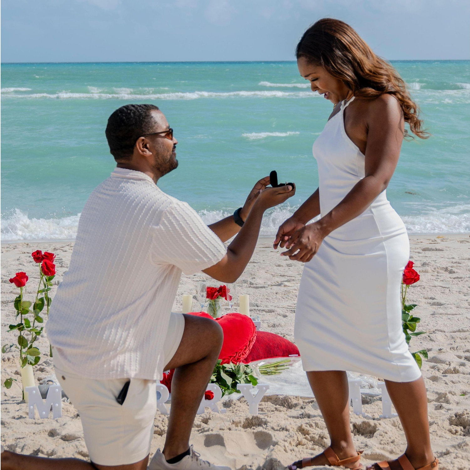 12/17/2024 in Miami, FL Marc planned the perfect proposal on the beach