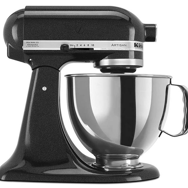 KitchenAid RRK150CV 5 Qt. Artisan Series Stand Mixer - Caviar (Renewed)