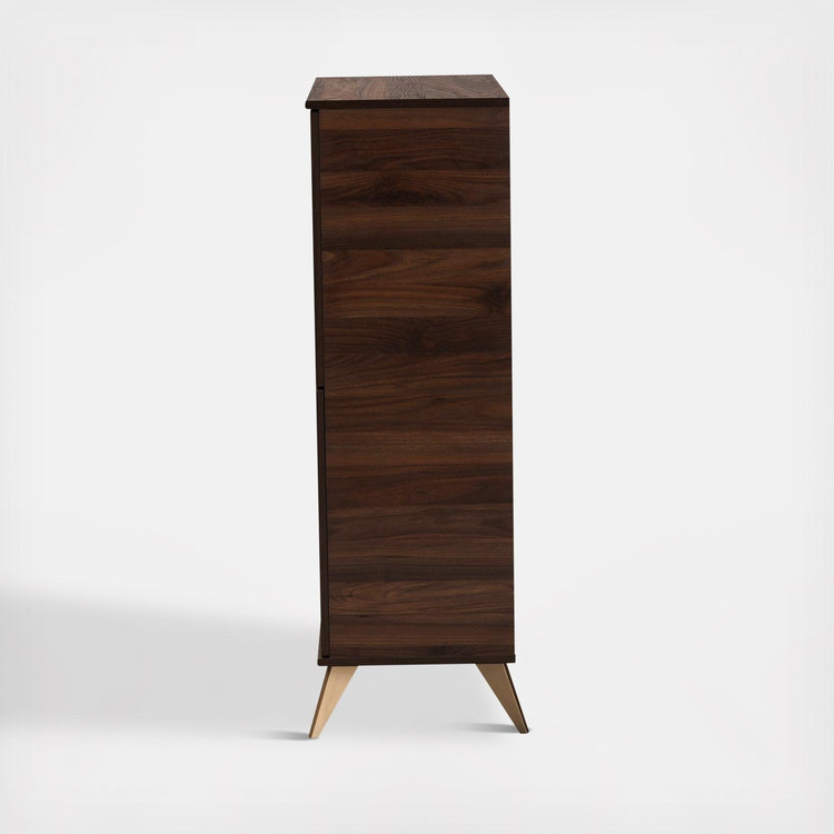 Baxton Studio, Graceland Mid-Century Modern Shoe Cabinet | Zola