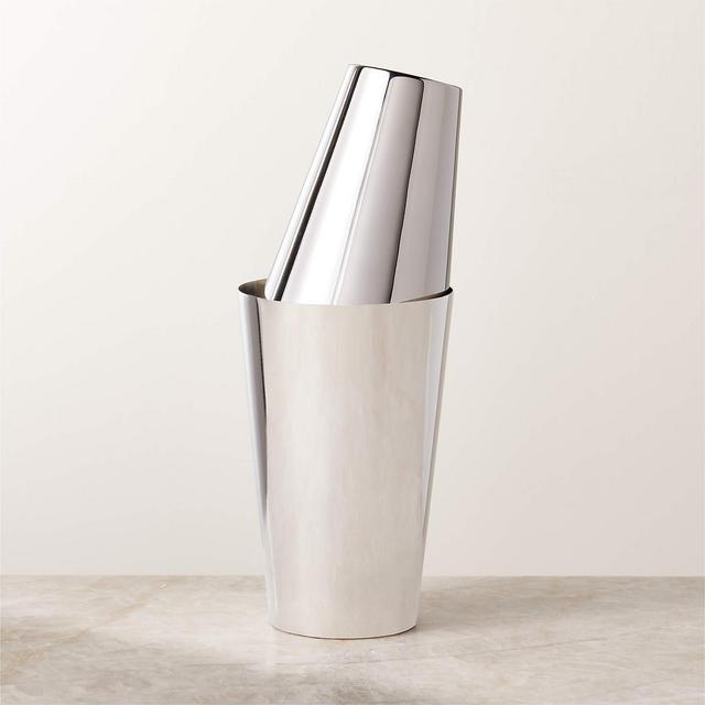 Anton Silver Stainless Steel Boston Shaker