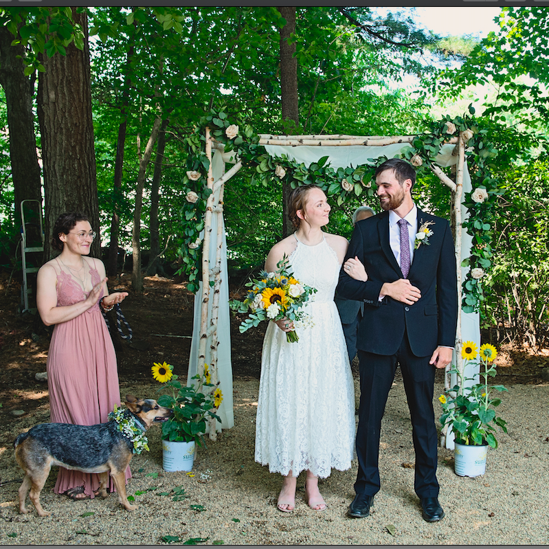 Not seen: our wedding officiant who only wanted to be paid in cash... Seen: the latter in the background.. what a fun game of Eye Spy!