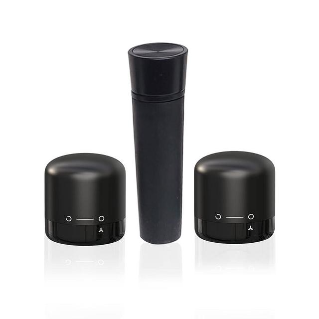 JOQINEER [2 Pack] Red Wine Stopper Vacuum Pump Stoppers,Mini Plug Bottle Cap Sealer for Wine Cava Keep Fresh, Real Vacuum Wine Corks Leak-Proof Design, Easy to Store