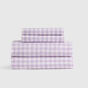 Linen Sheets | Quince in Lavender Gingham — Queen size
