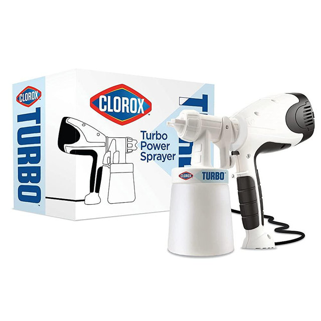 Clorox Turbo Handheld Power Sprayer for Small Businesses, Lightweight, Use With Disinfectant Cleaner, Covers Large Areas