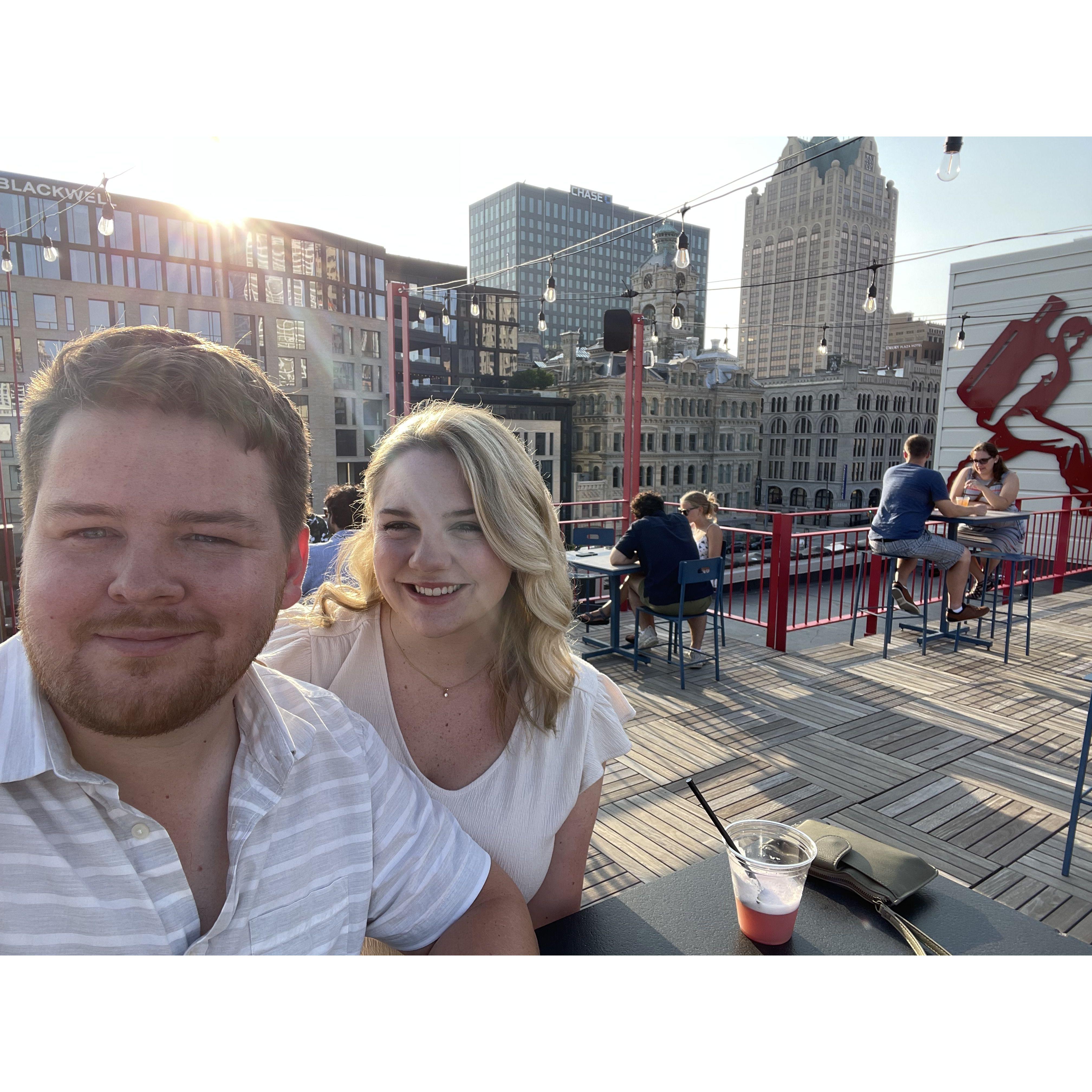 Central Standard Craft Distillery rooftop in Milwaukee, WI - Summer 2023