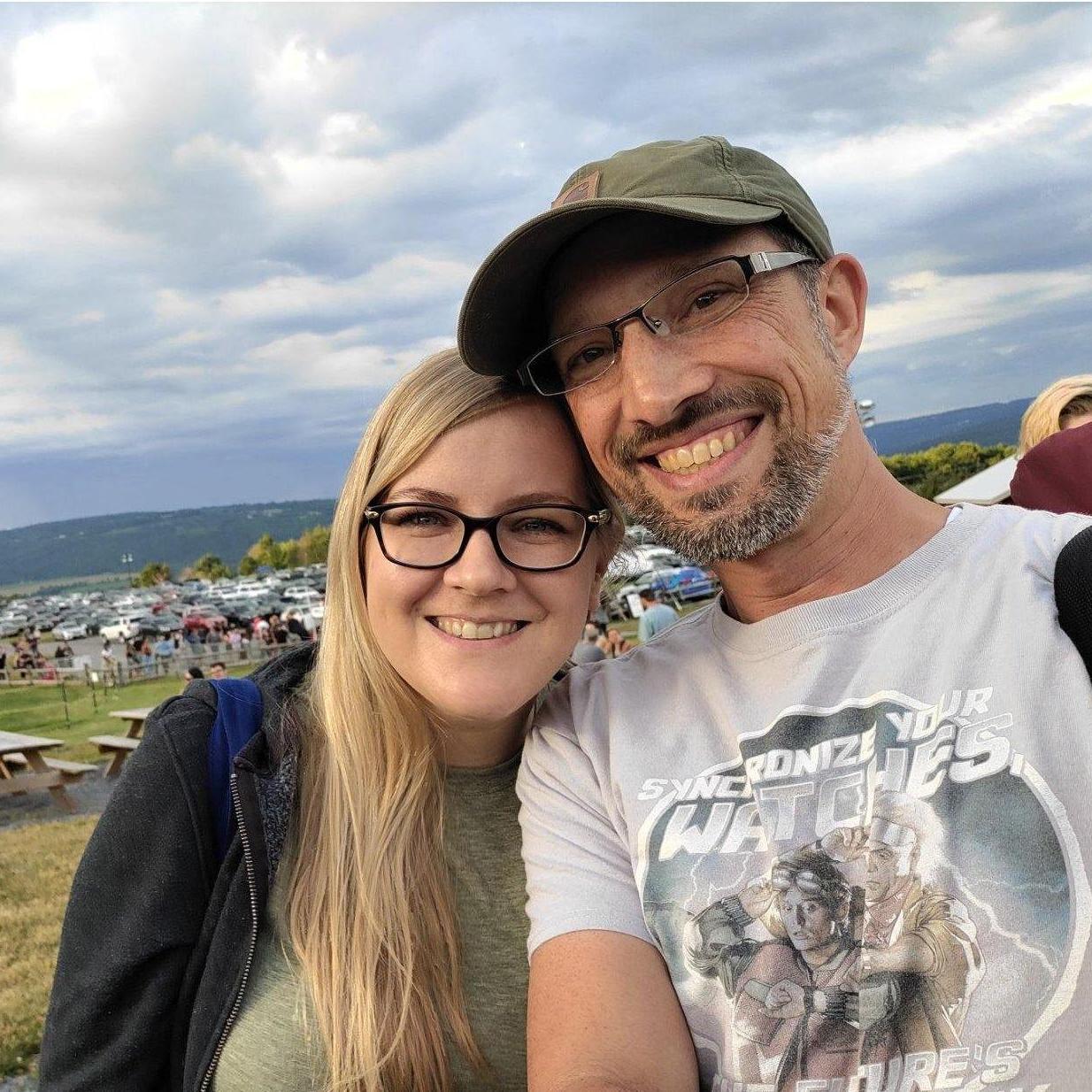 Enjoying music and beautiful views
