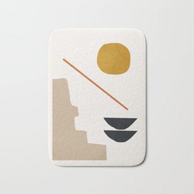 abstract minimal 6 Bath Mat