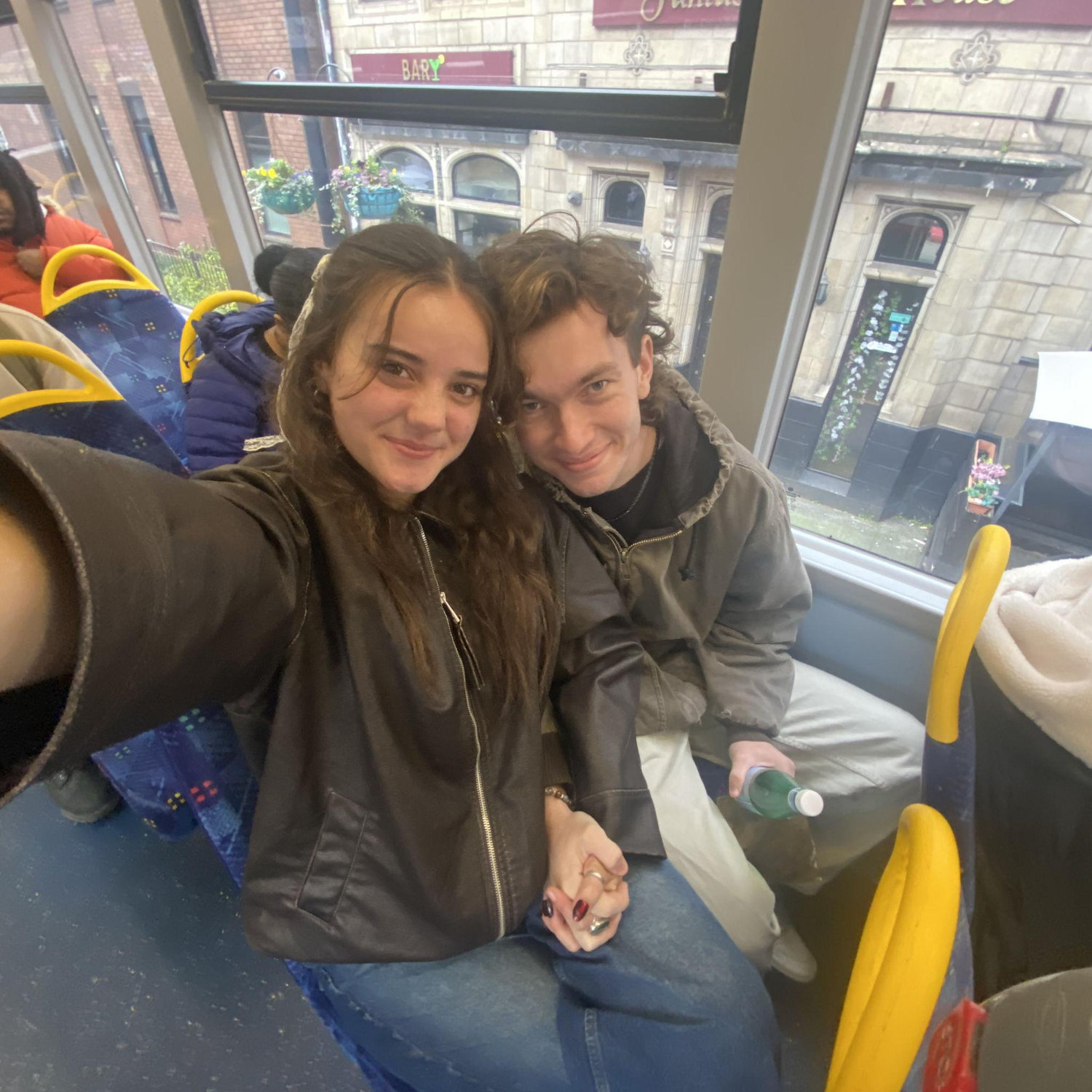 Double decker bus ride snapshot