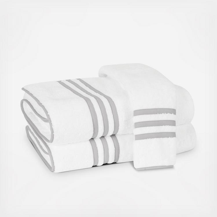 Matouk Whipstitch Bath Towels (Pool/White)