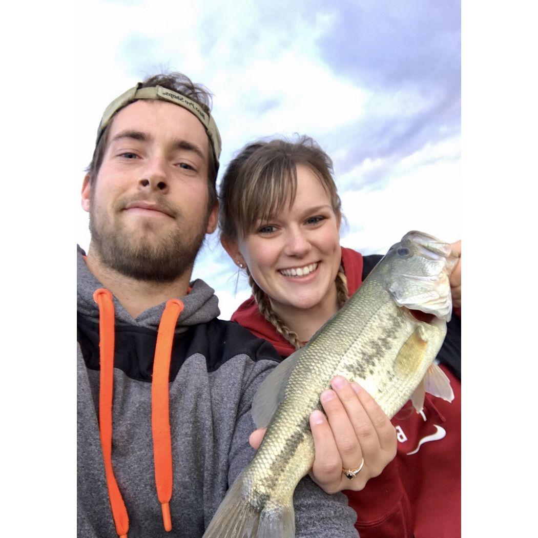 From the start, we have loved fishing and camping together. This is from a weekend at Potholes State Park.