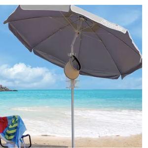 Beach Umbrella in White with Carrying Bag - The Home Depot