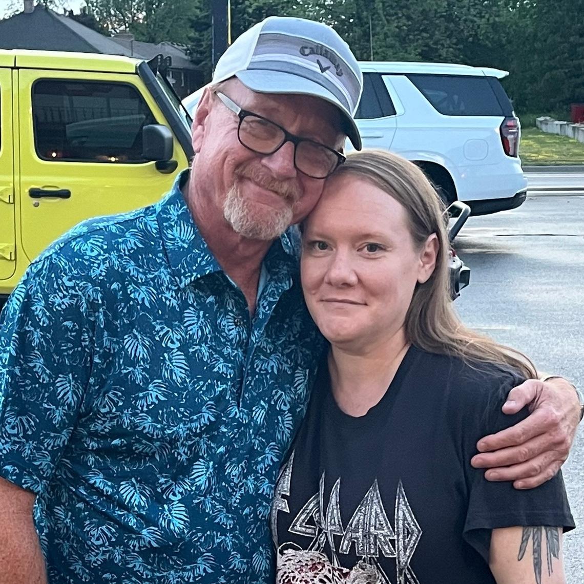 Dad and Daughter.  So cute.  Twins