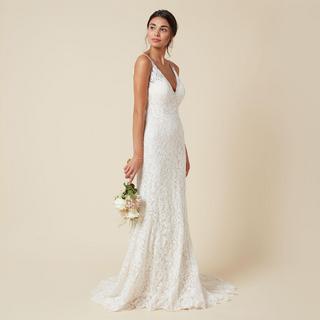 Tina: Open-Back V-Neck Wedding Dress