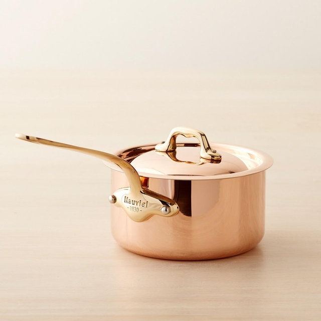 Mauviel Copper M'150 B Saucepan, 1 1/4-Qt.