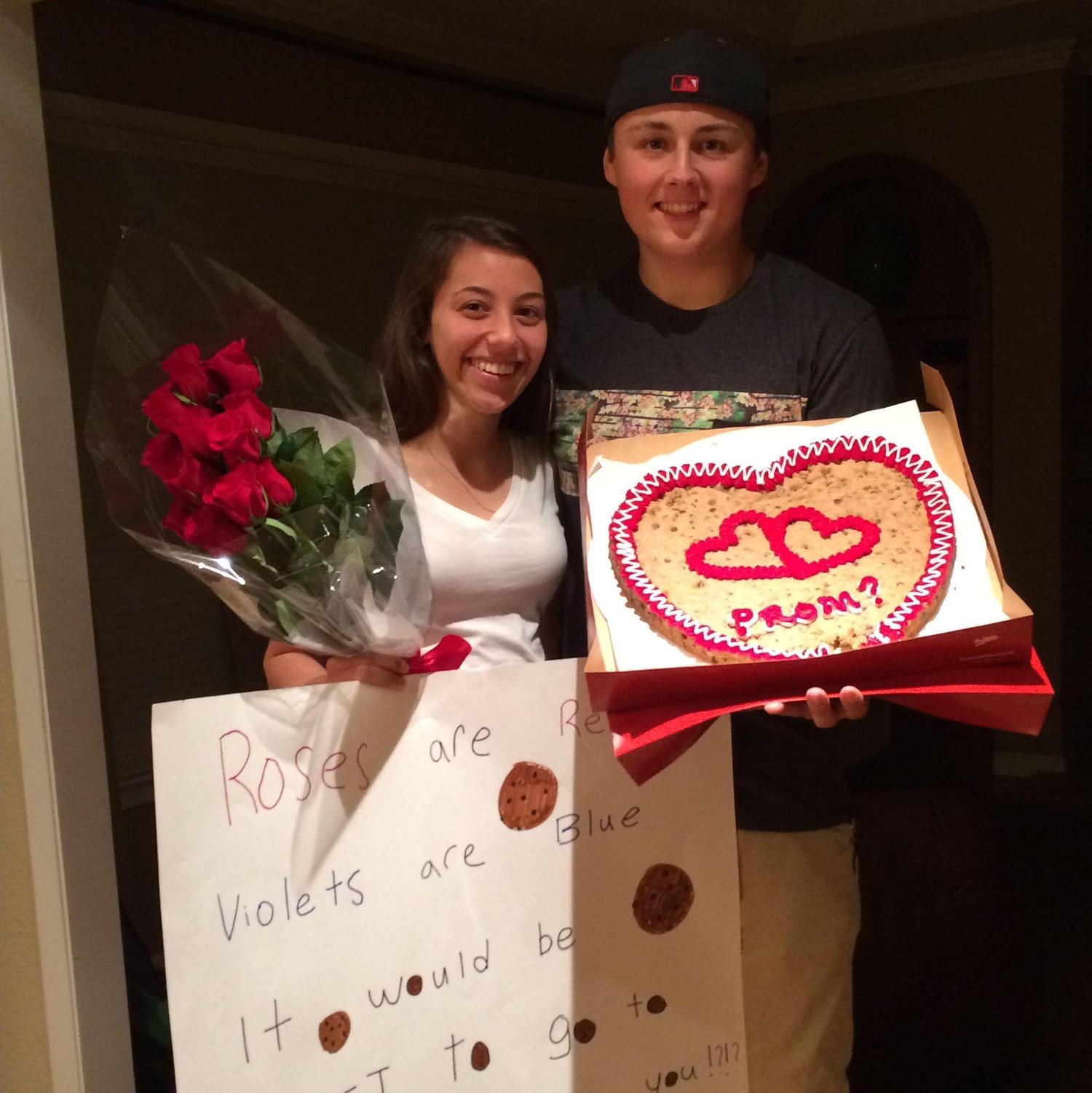 Promposal... I did in fact maybe slap him before saying yes because I hate surprises and was taken aback (oops!) (2015)