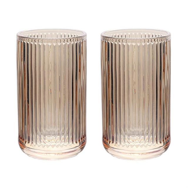 Gaolinci 2 Pcs Glass Tumbler Cup,Toothbrush Holder, Bathroom Cups, 13 oz