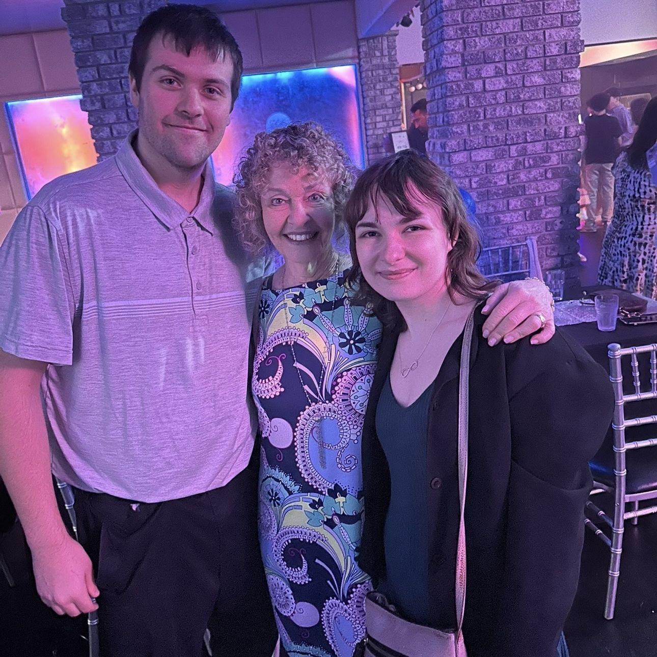 Us with Katie's great aunt Myra