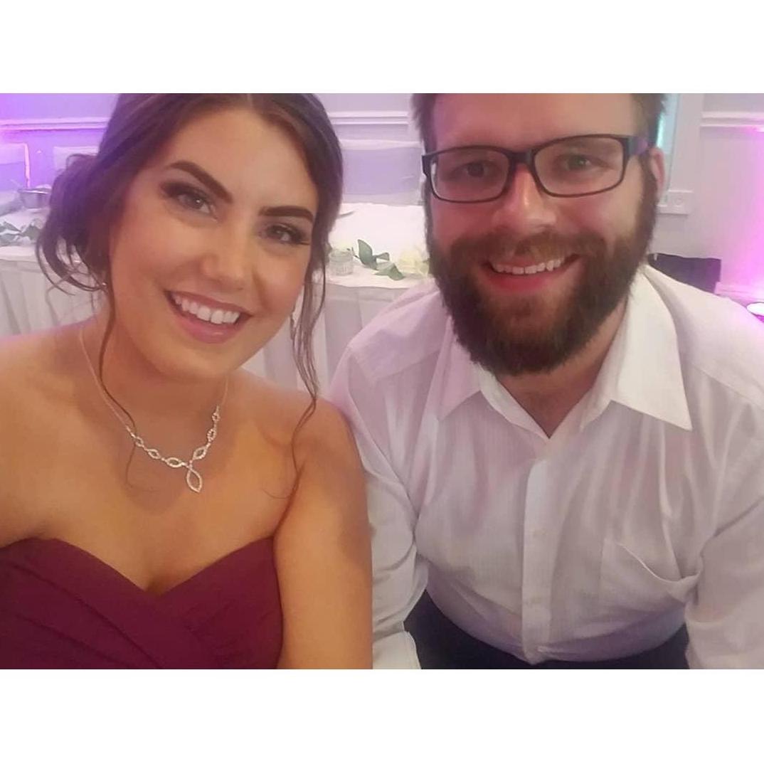 Us at our friend's Kayla and Matt's wedding.