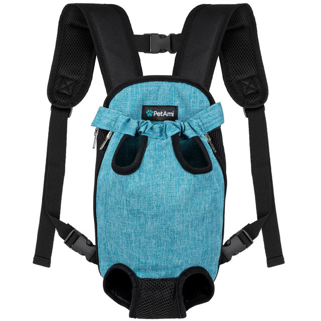 PetAmi Dog Carrier Backpack, Adjustable Ventilated Front Chest Sling Bag, Hiking Camping Travel Pet Puppy Cat )