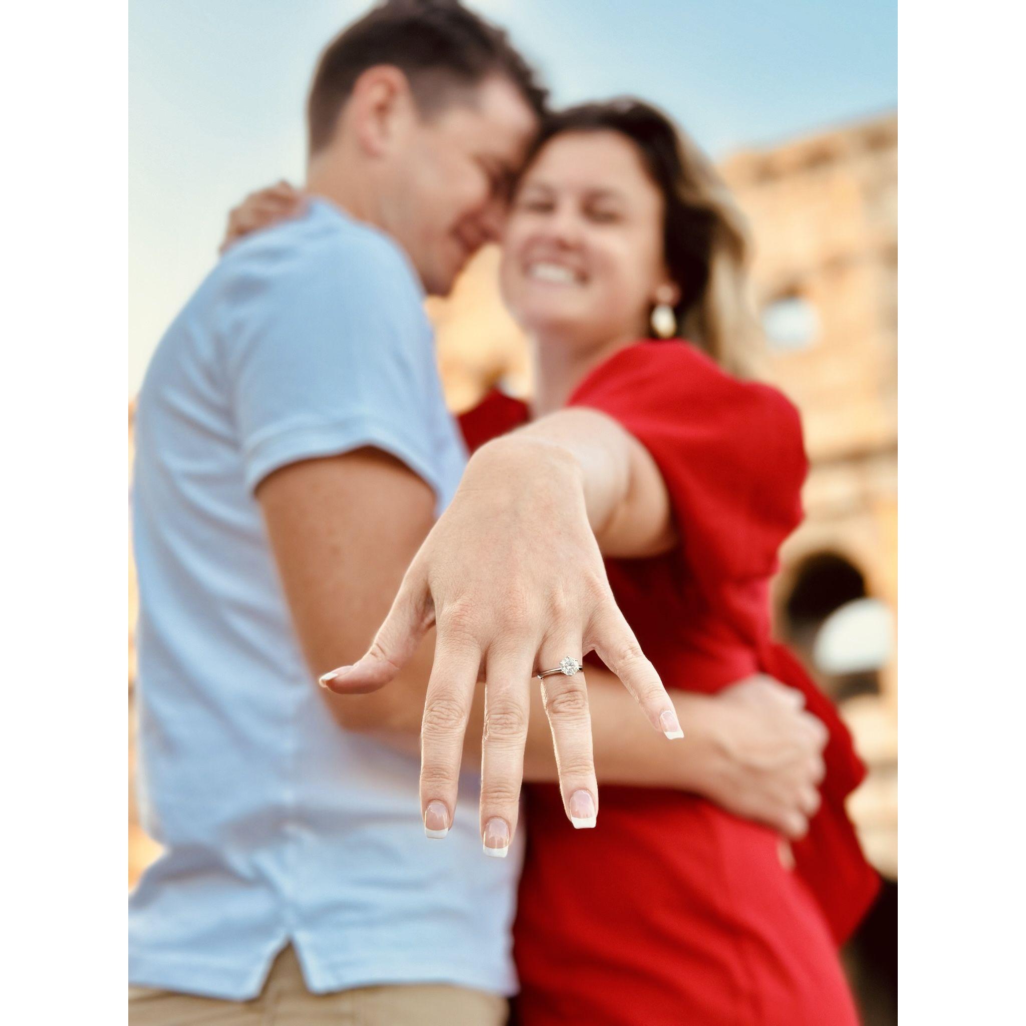 Post-engagement photos in Rome, Italy (2023)