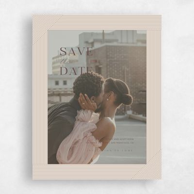 Latte, Brown Wedding Save the Date - Callum Photo