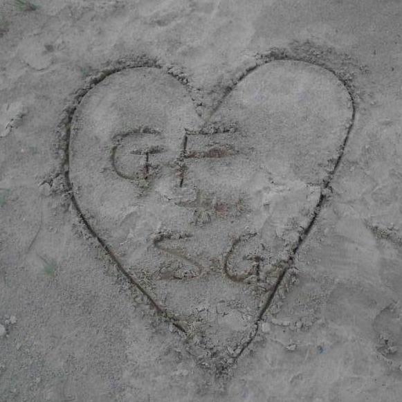True love - written on the beach at Aurora Shores