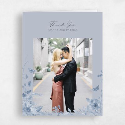 Cloud, Blue Wedding Thank You - Aurelia Photo