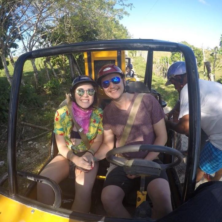 Just a casual photo op as the guy fixes our motor on the dune buggy - Dominican Republic 2019.